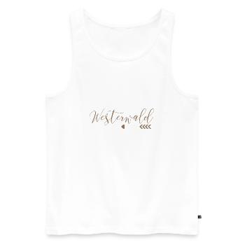 Westerwald - Männer Premium Bio Tank Top - Weiß - Vorne - AI Model Male 178 light (178cm)