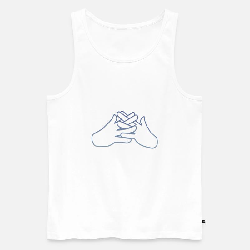 Hands - Männer Premium Bio Tank Top - Weiß