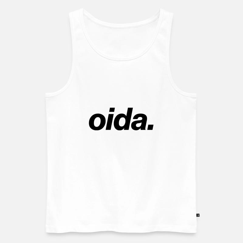 oida black - Männer Premium Bio Tank Top - Weiß