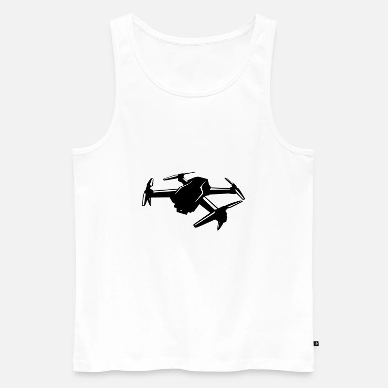 Drohne - Männer Premium Bio Tank Top - Weiß
