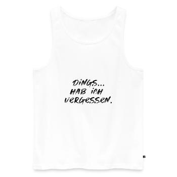 lustiger Spruch SChrift verrgessen Sommer Sonne - Männer Premium Bio Tank Top - Weiß - Vorne - AI Model Male 178 light (178cm)