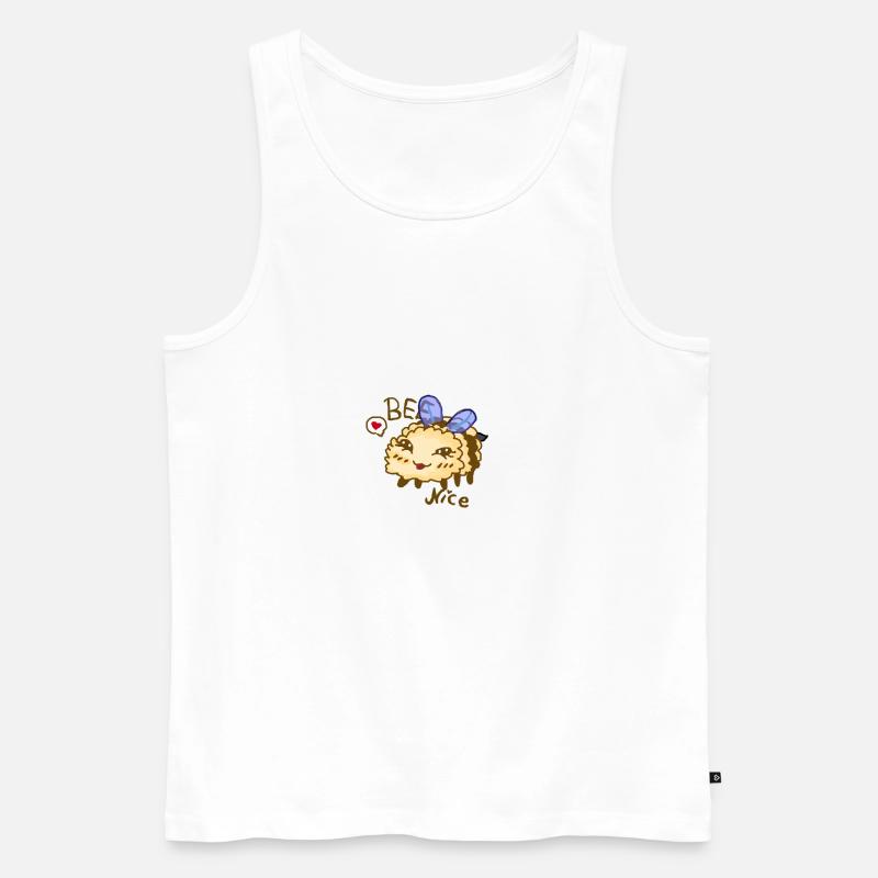 bee nice - Männer Premium Bio Tank Top - Weiß