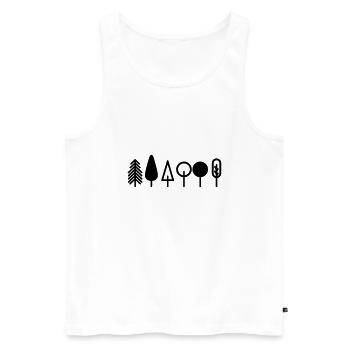Bäume - Männer Premium Bio Tank Top - Weiß - Vorne - Michal (187cm)