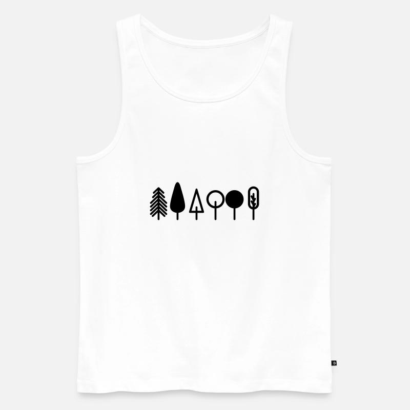 Bäume - Männer Premium Bio Tank Top - Weiß