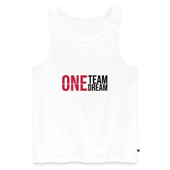 One Team Dream - Men's Premium Organic Tank Top - white - Front - AI Model Male 178 light (178cm)