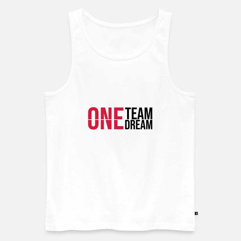 One Team Dream - Männer Premium Bio Tank Top - Weiß