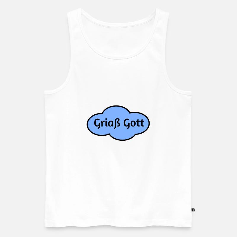 Griaß Gott - Männer Premium Bio Tank Top - Weiß
