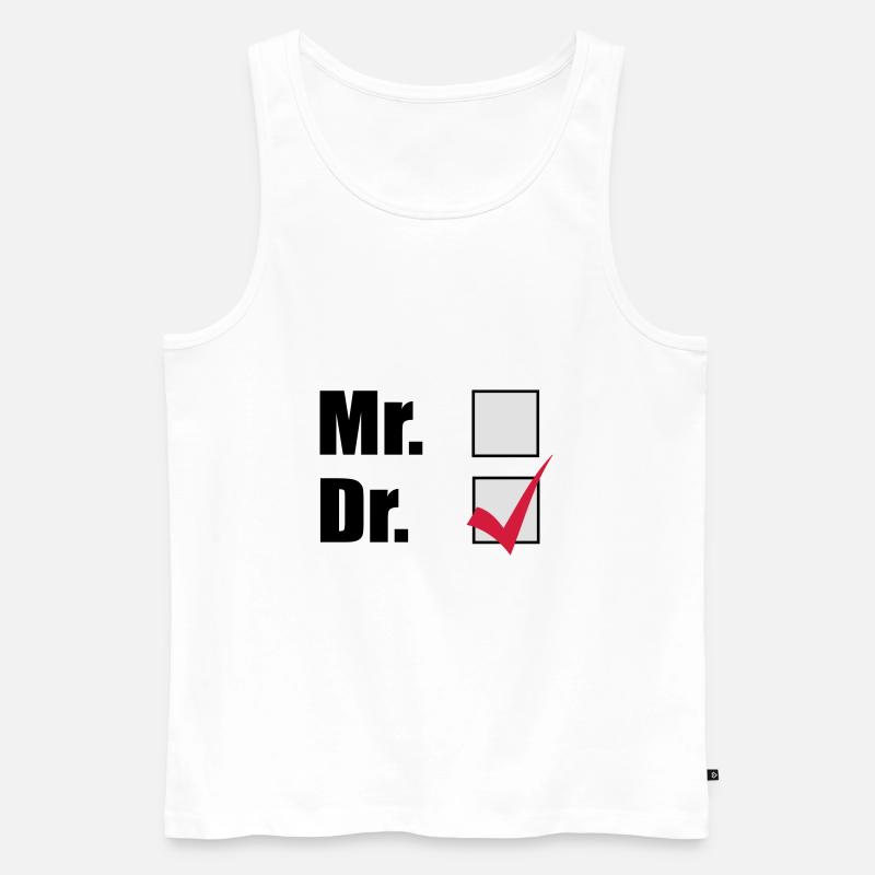 Doktortitel - Männer Premium Bio Tank Top - Weiß