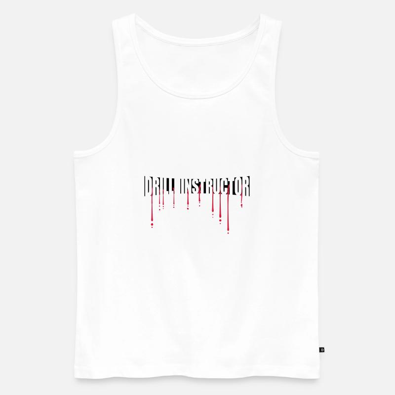 Blut Drill Instructor - Männer Premium Bio Tank Top - Weiß