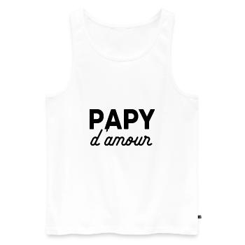 Papy - Débardeur bio Premium Homme - blanc - Devant - Michal (187cm)