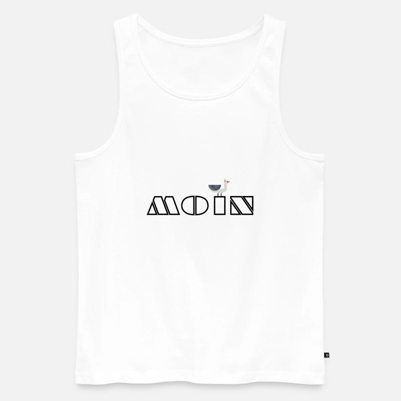 moin moewe 3a - Männer Premium Bio Tank Top - Weiß