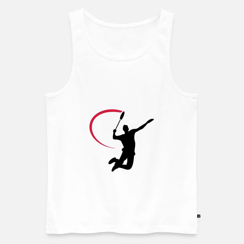 badminton - Männer Premium Bio Tank Top - Weiß