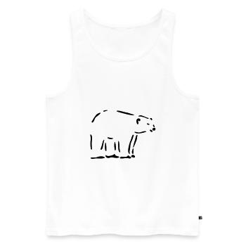Eisbär - Männer Premium Bio Tank Top - Weiß - Vorne - Michal (187cm)