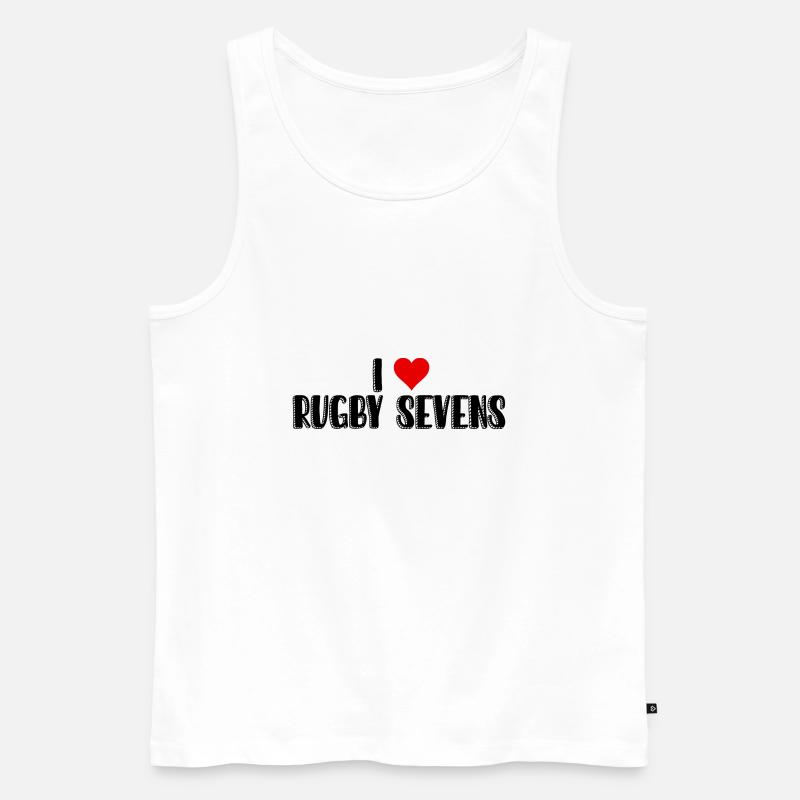 Rugby hat 7 - Männer Premium Bio Tank Top - Weiß