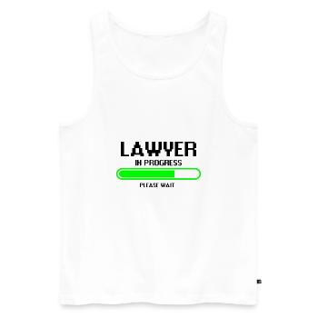 Lawyer in progress Justiz Anwalt Beruf Geschenk - Männer Premium Bio Tank Top - Weiß - Vorne - Michal (187cm)
