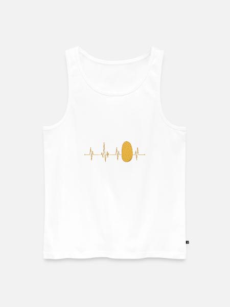 Kartoffel Herzschlag Puls Ekg - Männer Premium Bio Tank Top - Weiß