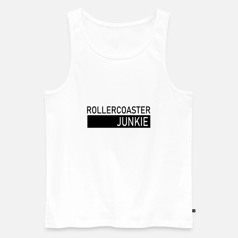 Rollercoaster Achterbahn - Männer Premium Bio Tank Top - Weiß