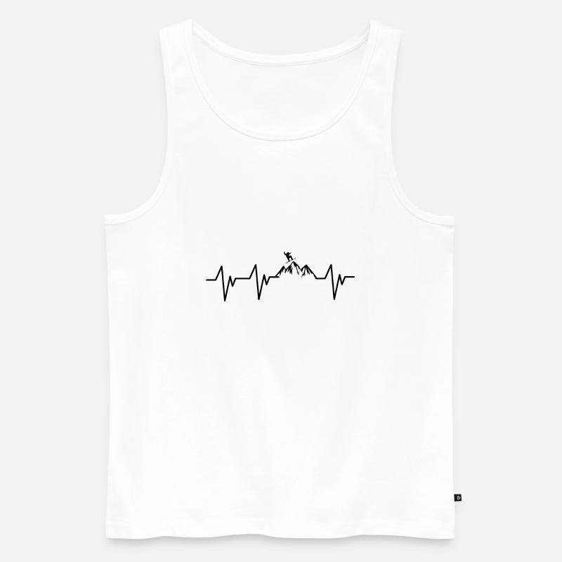 Snowboard Snowboarder - Männer Premium Bio Tank Top - Weiß