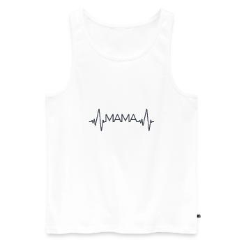 Heartbeat mama - Débardeur bio Premium Homme - blanc - Devant - Michal (187cm)