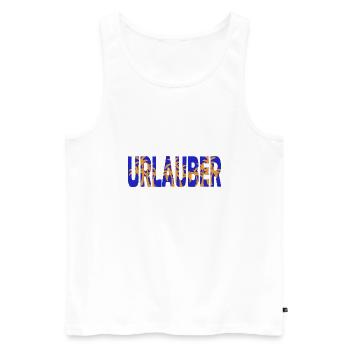 Urlauber 2022 - Männer Premium Bio Tank Top - Weiß - Vorne - AI Model Male 178 light (178cm)