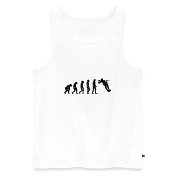 Fitness Athlètes Muscle Bodybuilder Entraînement en Force - Débardeur bio Premium Homme - blanc - Devant - Michal (187cm)