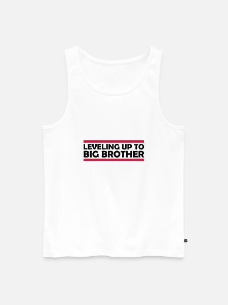 Leveling up big brother - Men's Premium Organic Tank Top - white