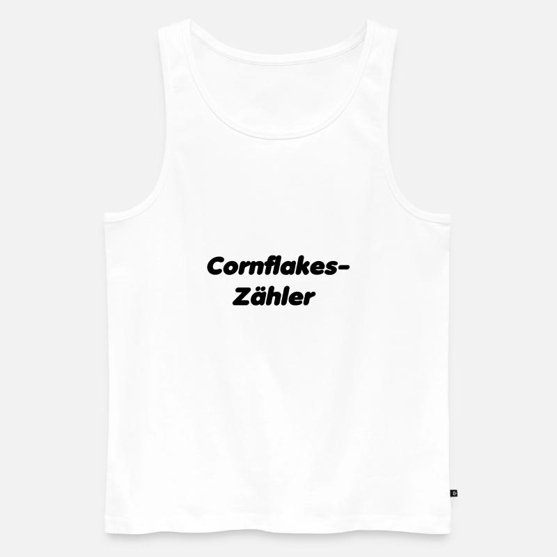 Cornflakes-Zähler - Männer Premium Bio Tank Top - Weiß