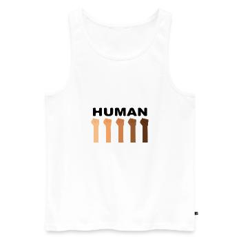 Human - Débardeur bio Premium Homme - blanc - Devant - Michal (187cm)