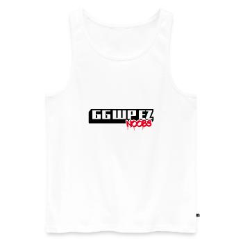 GG WP EZ NOOBS - Männer Premium Bio Tank Top - Weiß - Vorne - AI Model Male 178 light (178cm)