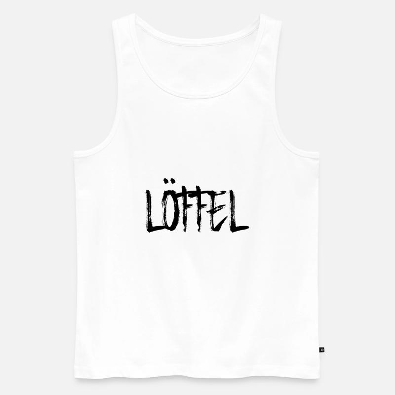 Löffel - Männer Premium Bio Tank Top - Weiß