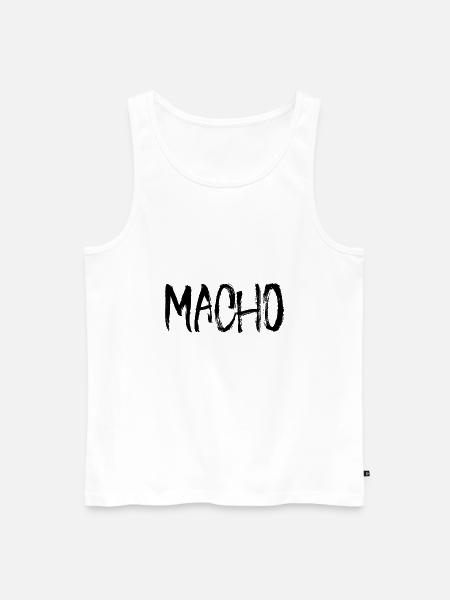 Macho - Männer Premium Bio Tank Top - Weiß