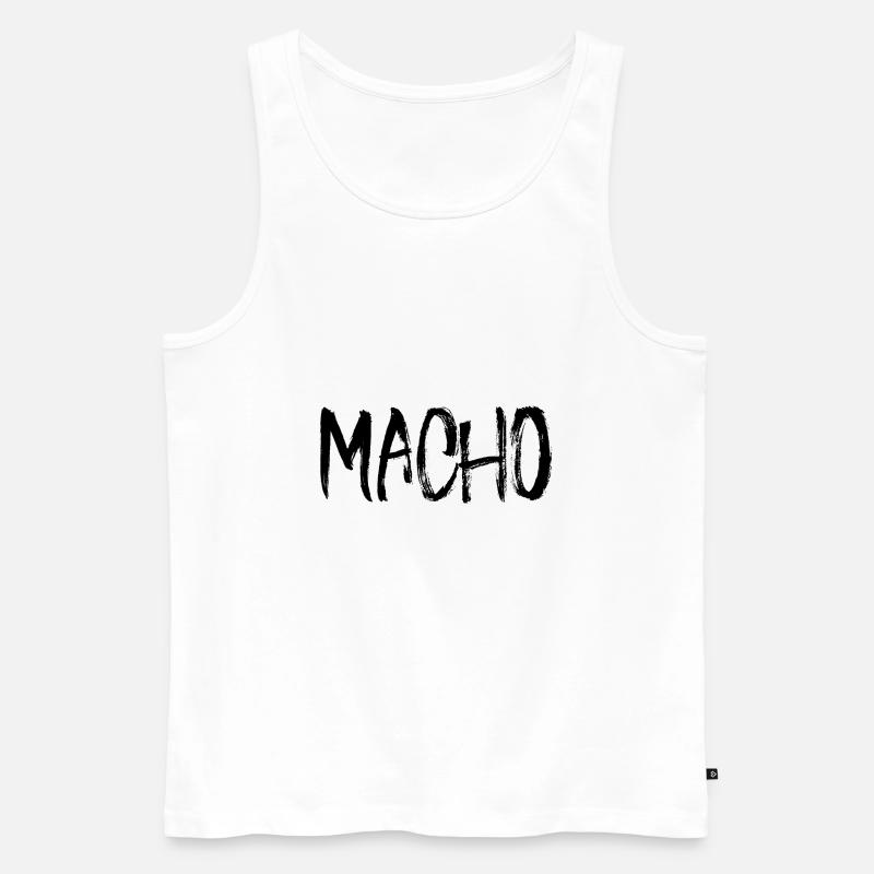Macho - Männer Premium Bio Tank Top - Weiß