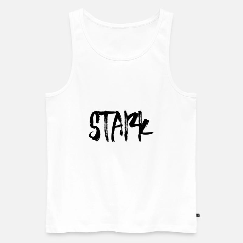 Stark - Männer Premium Bio Tank Top - Weiß