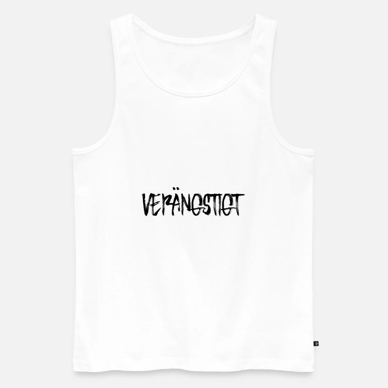 Verängstigt - Männer Premium Bio Tank Top - Weiß