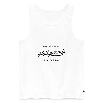 Hollywood - Los Angeles California - Men's Premium Organic Tank Top - white - Front - Michal (187cm)