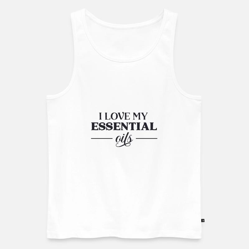 Ich liebe meine ätherischen Öle - Männer Premium Bio Tank Top - Weiß