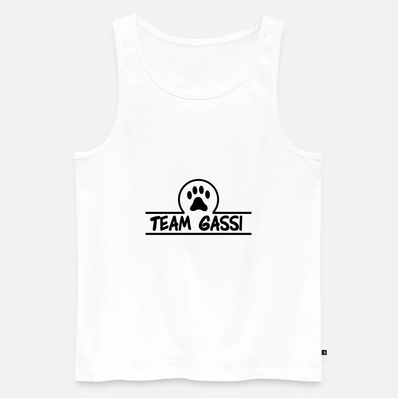 team gassi 01 - Männer Premium Bio Tank Top - Weiß