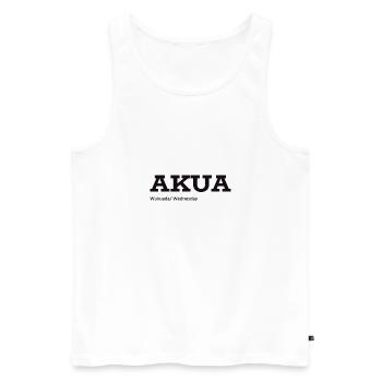 Akua - Männer Premium Bio Tank Top - Weiß - Vorne - Michal (187cm)