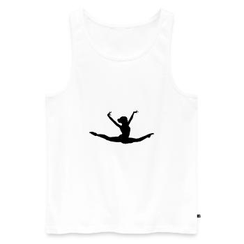 turnen, turner, turnerin, gymnastics - Männer Premium Bio Tank Top - Weiß - Vorne - Michal (187cm)