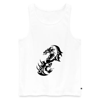 dragon tribal tattoo tatouage14 - Men's Premium Organic Tank Top - white - Front - Michal (187cm)
