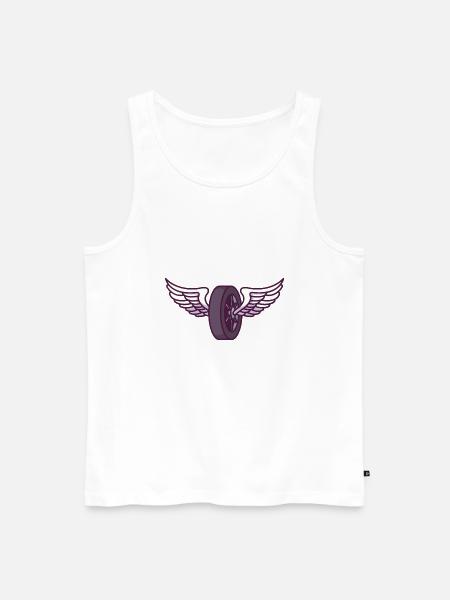 Illustration of Motorcycle Tyre - Men's Premium Organic Tank Top - white