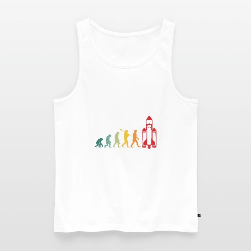 Space Evolutions Human Monkey Man Rocket Men's Premium Organic Tank Top
