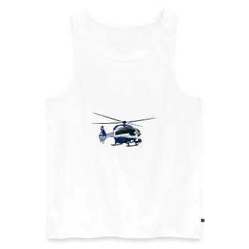 Polizei Hubschrauber Pilot - Männer Premium Bio Tank Top - Weiß - Vorne - AI Model Male 178 light (178cm)