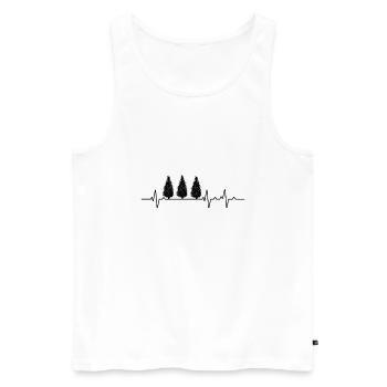 Forester Forest Tree Nature Heartbeat - Men's Premium Organic Tank Top - white - Front - AI Model Male 178 light (178cm)