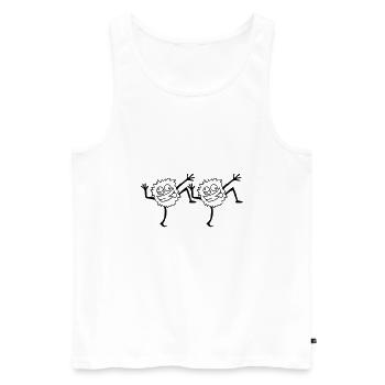 Team Dancing Monsters - Men's Premium Organic Tank Top - white - Front - AI Model Male 178 light (178cm)