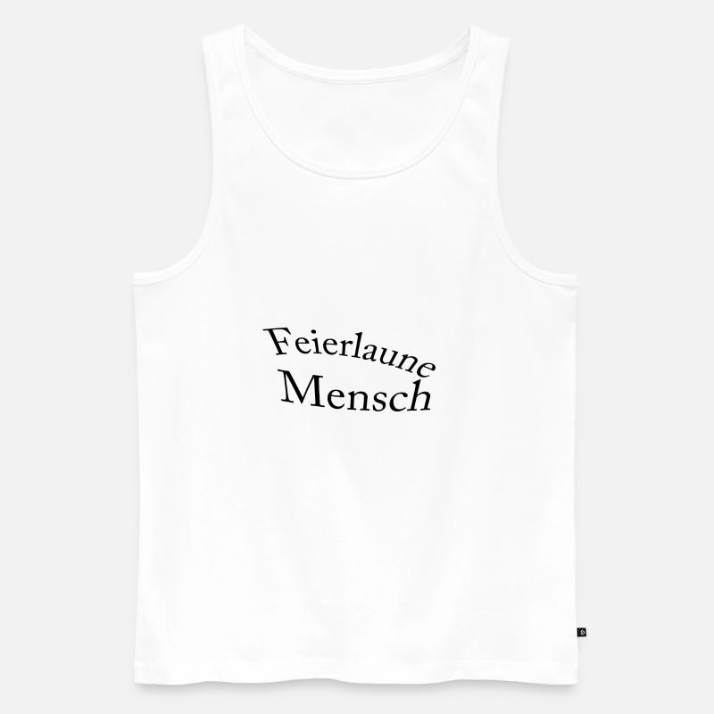 Feierlaunemensch - Männer Premium Bio Tank Top - Weiß