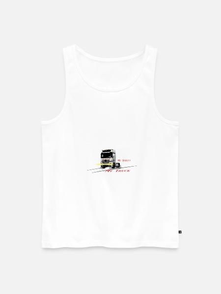 Truck with lettering - Men's Premium Organic Tank Top - white