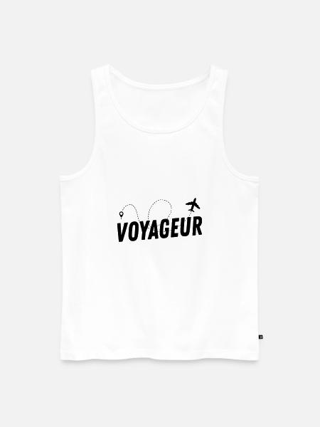 Traveler - Men's Premium Organic Tank Top - white