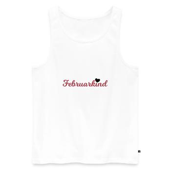 Februarkind - Männer Premium Bio Tank Top - Weiß - Vorne - Michal (187cm)