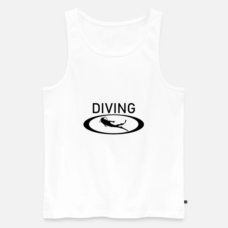 Diving Dive tauchen - Männer Premium Bio Tank Top - Weiß